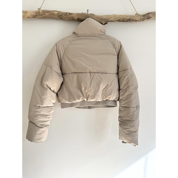 Cotton On The Recycled Cropped Mother Puffer 2.0 White Pepper Jacket M - Picture 10 of 11